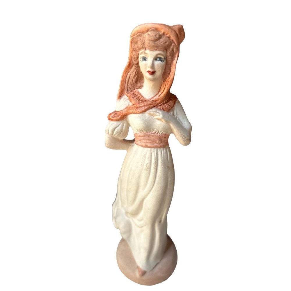 Porcelain Lady Figurine Vintage Hand painted Lady Pinkie